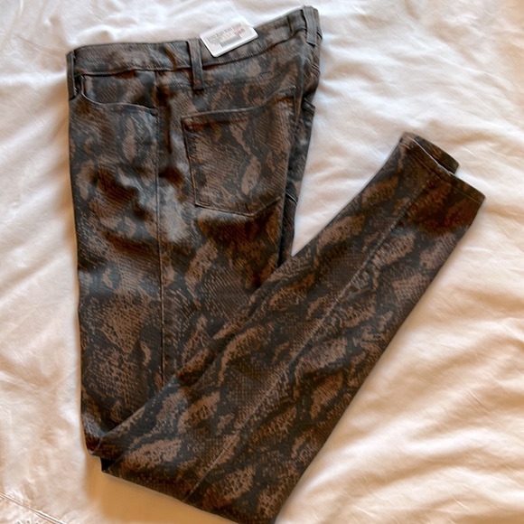 Brown snake coated Jean/legging. - Picture 1 of 2